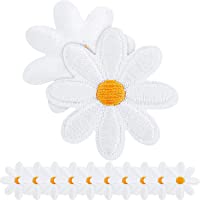 20 Piezas Parche de Flores de Margarita Parches de Ropa de Planchar Parches Apliques de Flores Bordado Decorativo para…